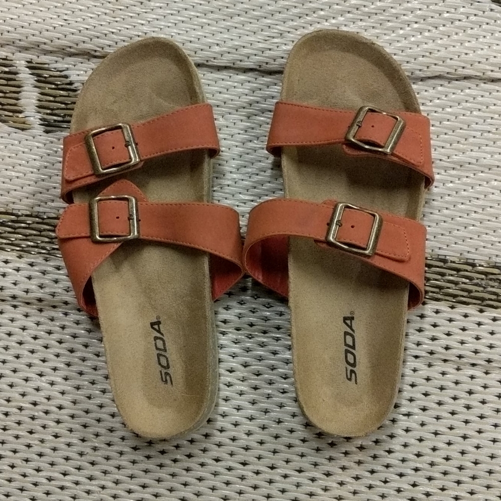 Brand New never worn rust colored soda sandals